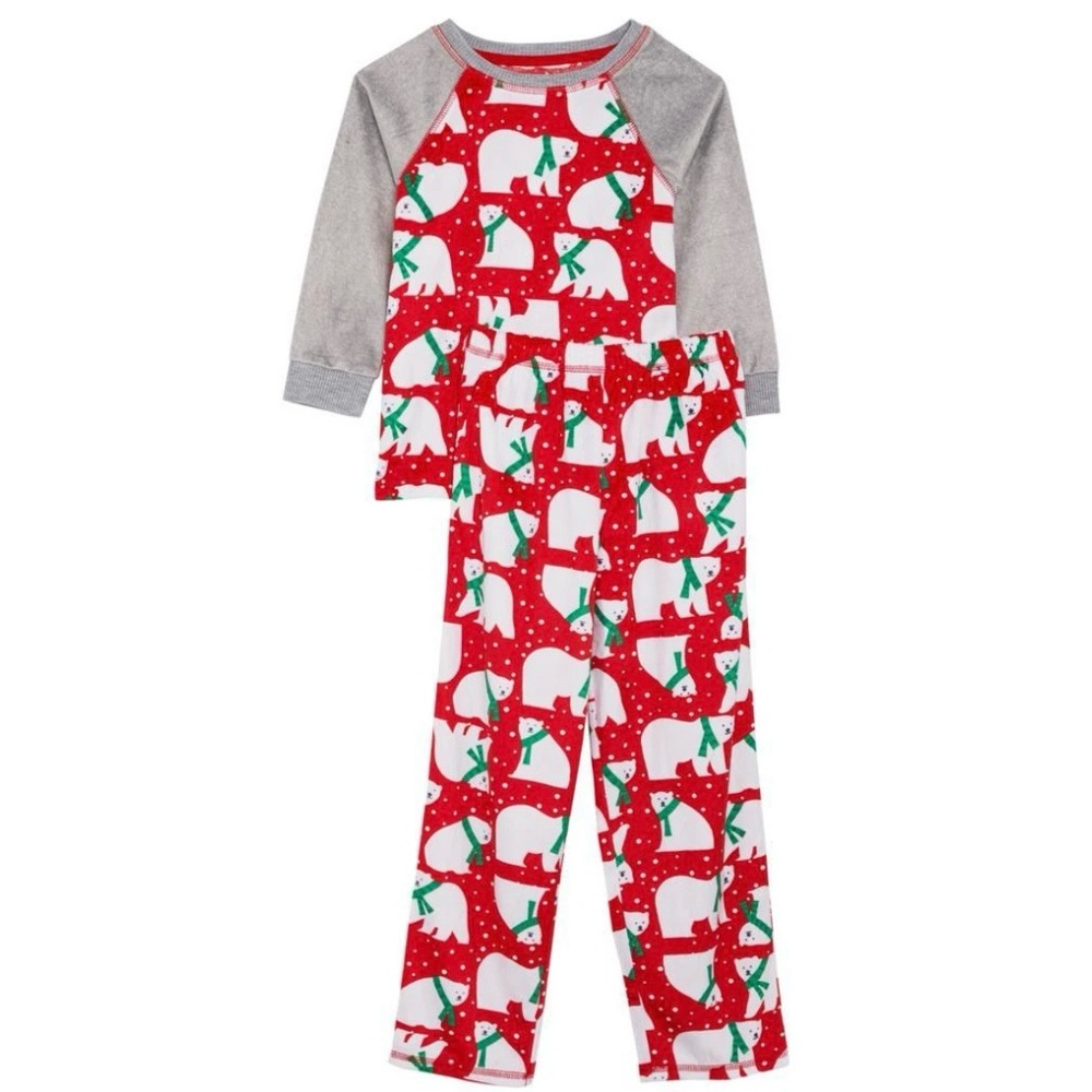 THREE SETS of Sunday Brunch Christmas Polar Bear Pajamas Size 7/8